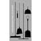 5S Supplies 5S Housekeeping Shadow Board Broom Station Version 8 - Gray Board / Black Shadows  With Broom HSB-V8-GRAY/BLACK-KIT - alternate 1